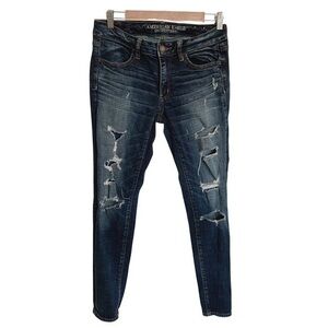AMERICAN EAGLE OUTFITTERS Distressed Skinny Jegging Size 6 Women's Regular